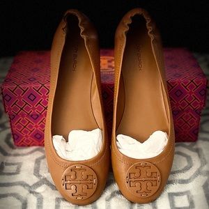 Brand New Tory Burch Minnie Travel Ballet Flats